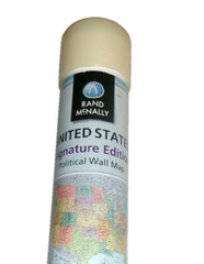 RAND MCNALLY SIGNATURE UNITED STATES WALL MAP LAMINATED FINISH Sz 50″ x 32” NEW