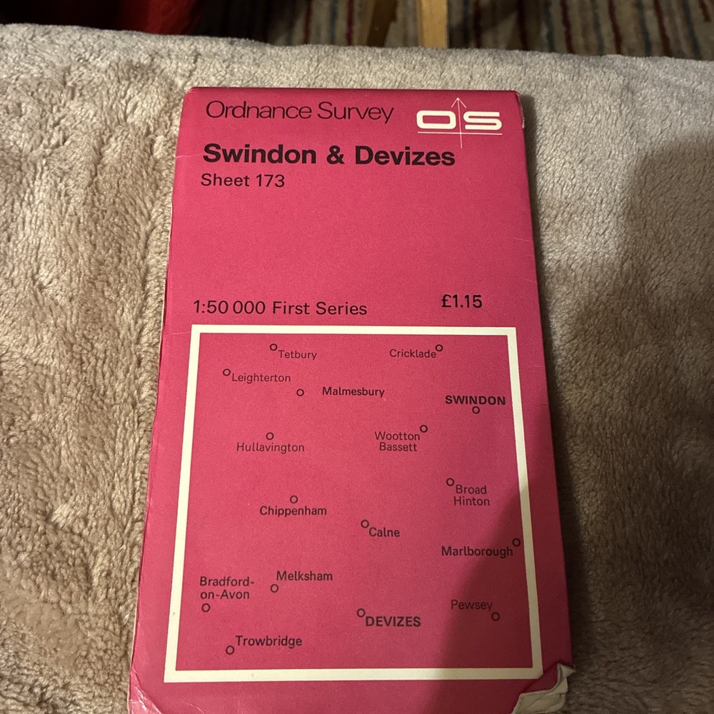OS 1:50,000 Landranger Sheet 173 Swindon & Devizes, 1974