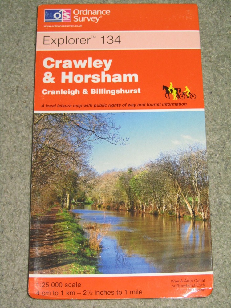 Ordnance Survey Explorer 1:25,000: Sheet 134 Crawley & Horsham – 2003