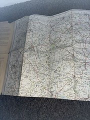 Ornance Survey one inch map -Stafford -1953 -sheet 119-cloth Paper