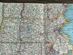 Vintage NATIONAL GEOGRAPHIC 1962 MAP US Washington To Boston 25” X 38” Ex++