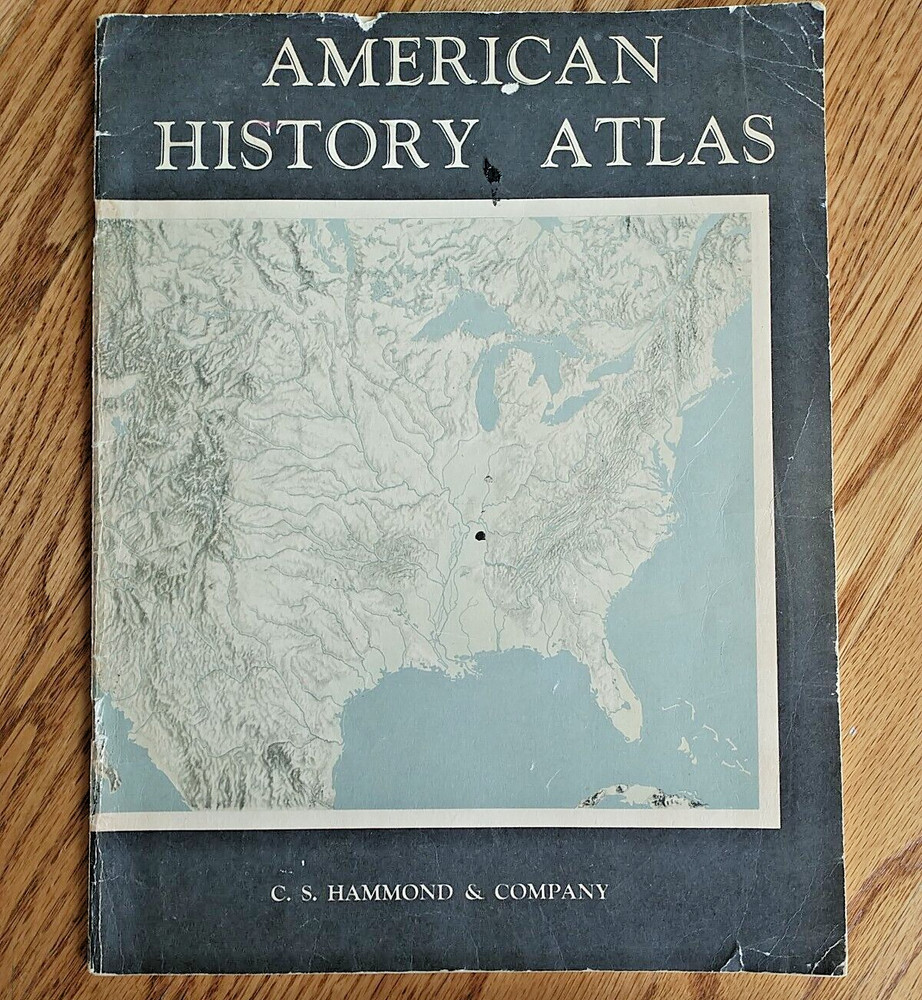 1948 Hammond AMERICAN HISTORY ATLAS Maps, Charts 9.25 x 12.25″