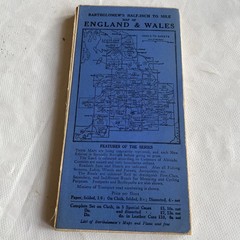 Shropshire Vintage Bartholomew’s Half-Inch Contoured cloth mounted Map Sheet 17