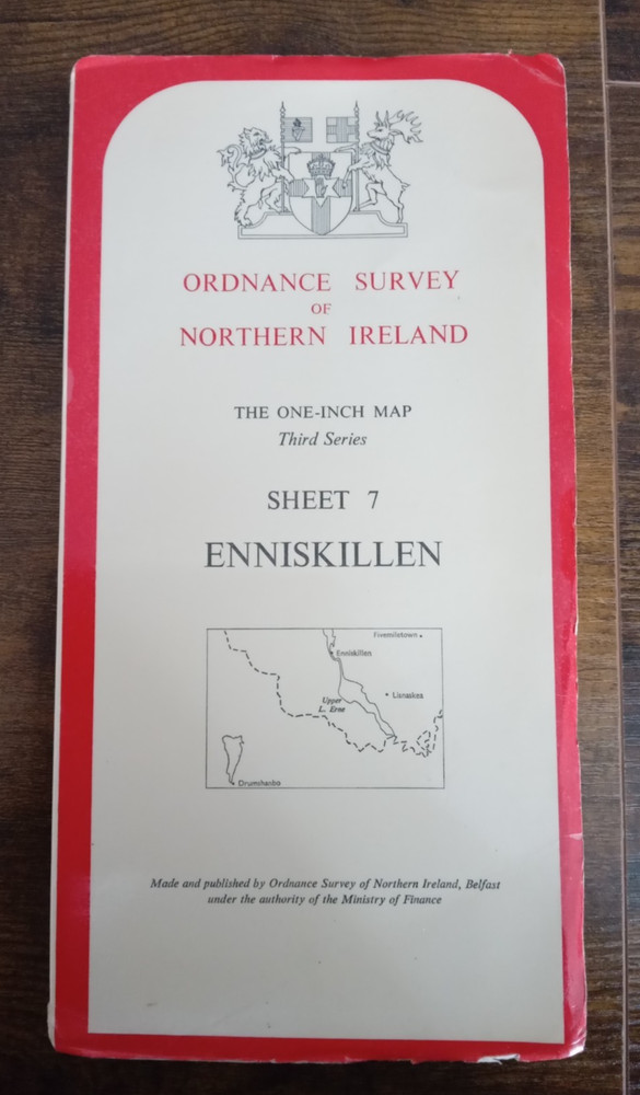 Ordinance Survey Of Northern Ireland Sheet 7 Enniskillen 1970. T3