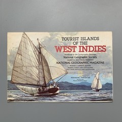 Tourist Islands of the West Indies, National Geographic, Folded Map,1981
