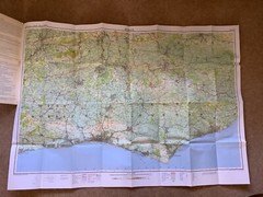 1975 Bartholomew National Map Series 1:100 000 – Sussex Sheet 6