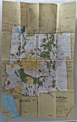 United States Regional Maps Poster National Geo Mag Close Up USA 1970s Classroom