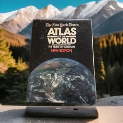 Atlas of the World New Edition Hardcover Book New York Times, 1983- Jacket Fair