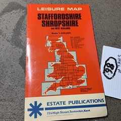 Staffordshire and Shropshire (Official Tourist Map S.) Sheet map, folded Book