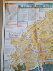 Vintage 26 X 29″ DUCKHAMS Historical Map London 1960s
