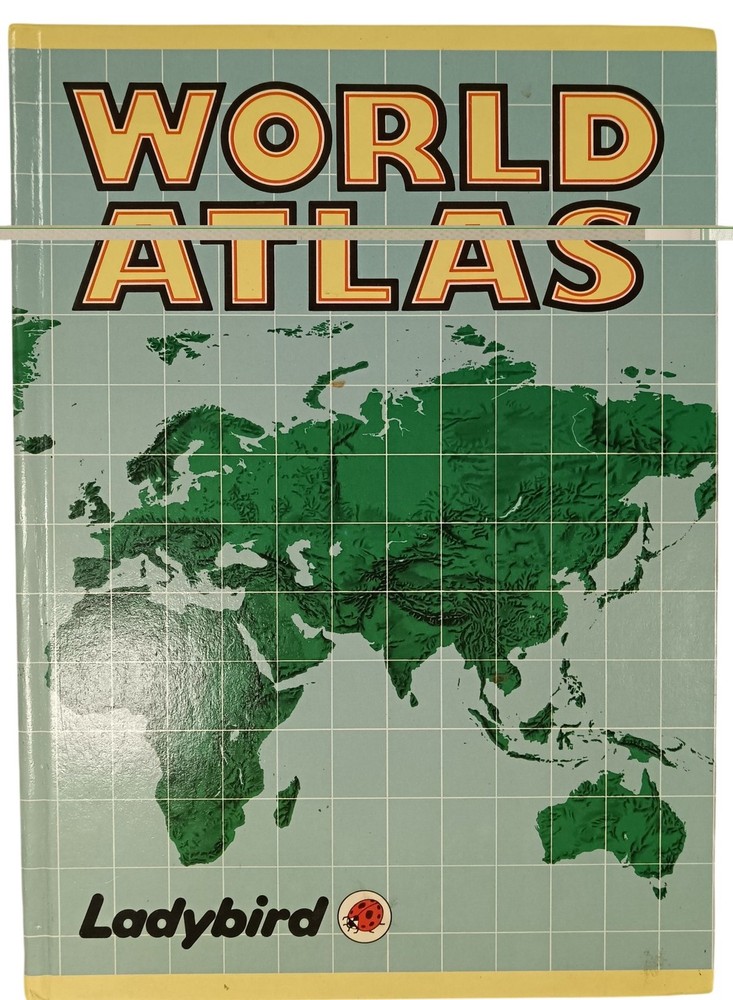 Vintage 1985 Ladybird World Atlas Illustrated Geography Reference Book Hardback