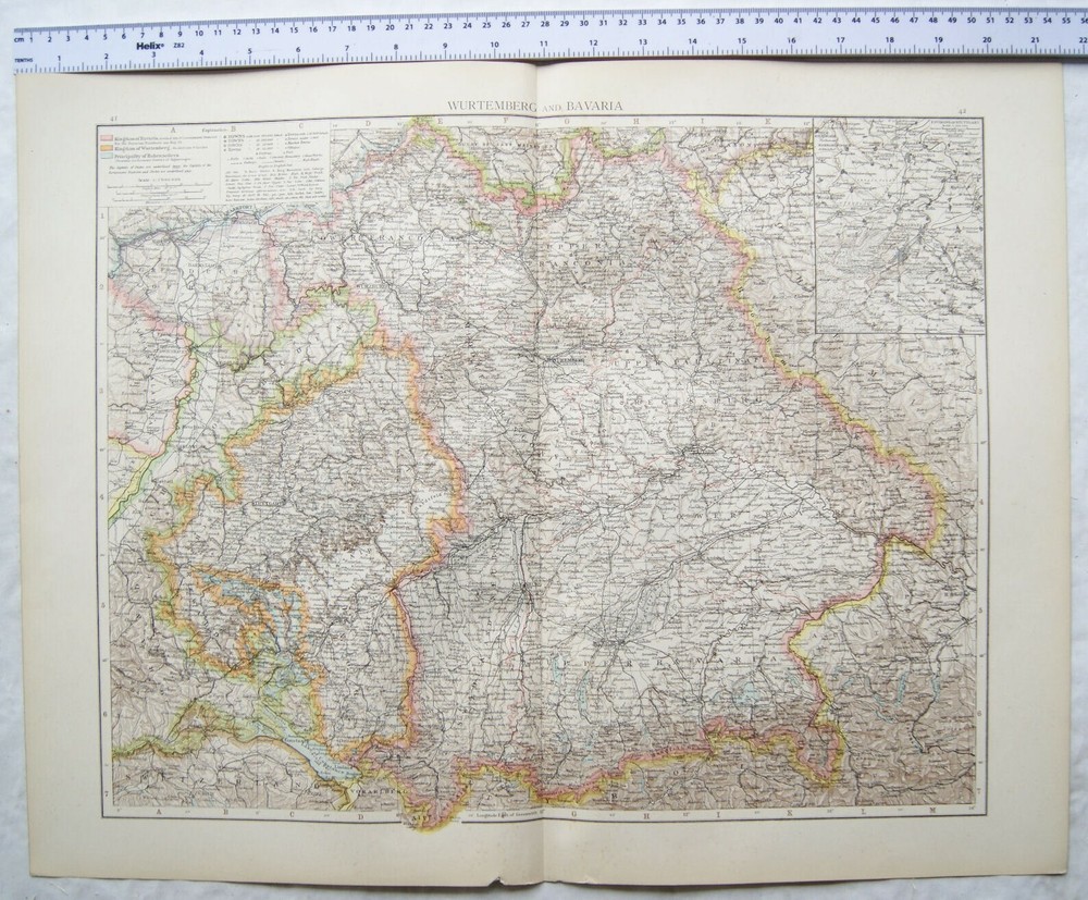 1895 The Times Plate 41 & 42 Wurtemberg and Bavaria