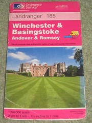 OS Ordnance Survey Landranger Map Sheet 185 Winchester & Basingstoke – 2000