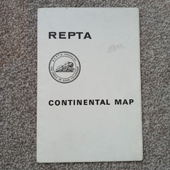 Repta Railway Employees & Public Transport Association Continental Map Vintage