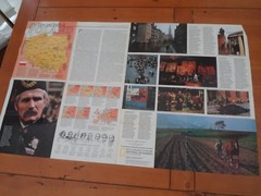 vintage map.info sheet. Poland 1982 dbl.sided, Faith and the Pope John Paul II .
