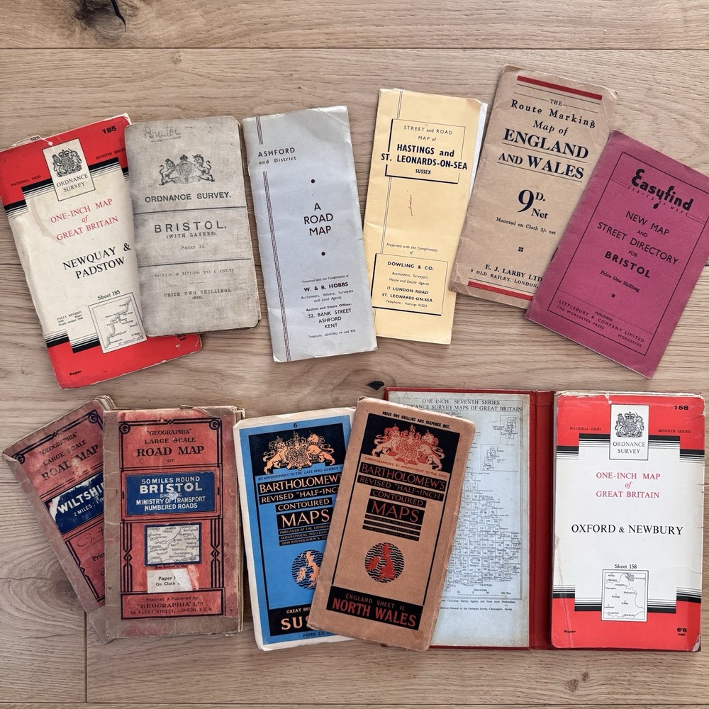 Vintage Maps Assorted Bartholomew’s Geographia As Found