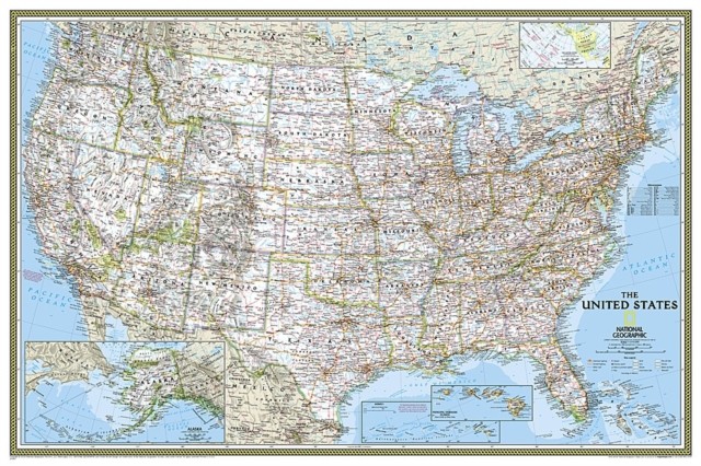 United States Classic, Poster Size, by National Geographic Maps SHEET MAP