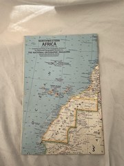 Vintage National Geographic Map Northwestern Africa August 1966