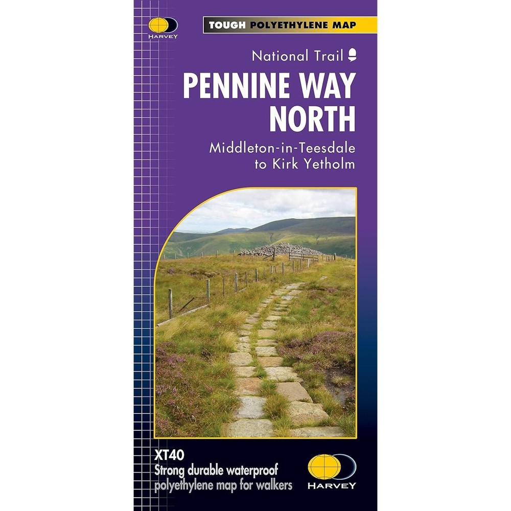 Peak District Footpath Map Scottish Border Pennine Way North Route Harvey Maps