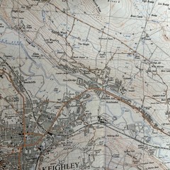 KEIGHLEY – ORDNANCE SURVEY First Series 1:25,000 1952 SE04 Silsden Addingham