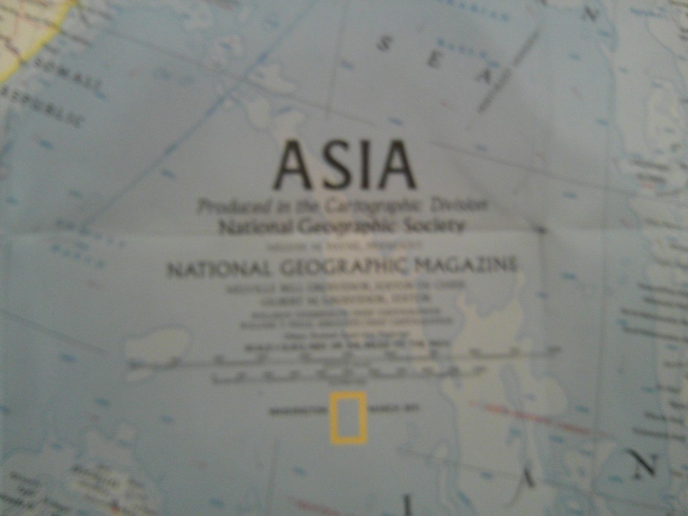 National Geographic The Peoples Of Mainland Southeast Asia Map Vintage 1971