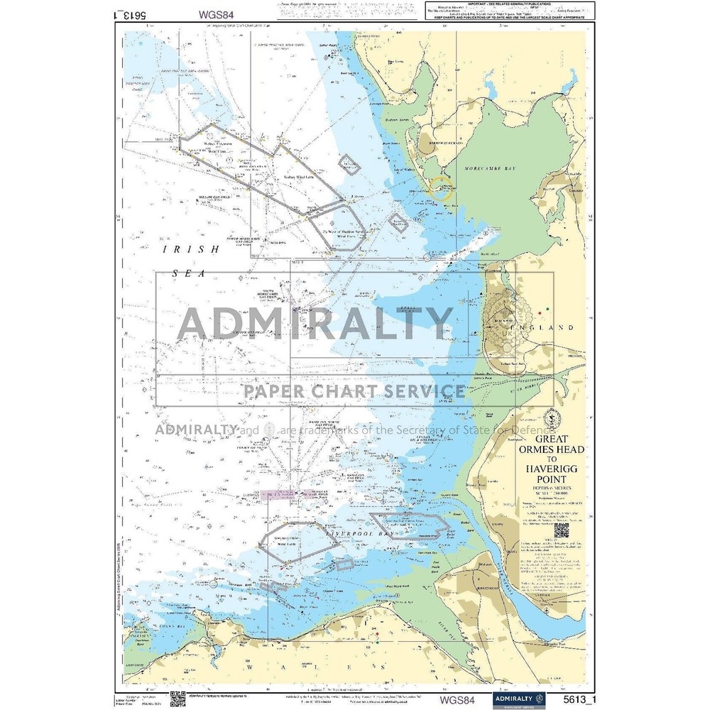 Admiralty Small Craft Chart 5613_1: Great Ormes Head to Haverigg Point