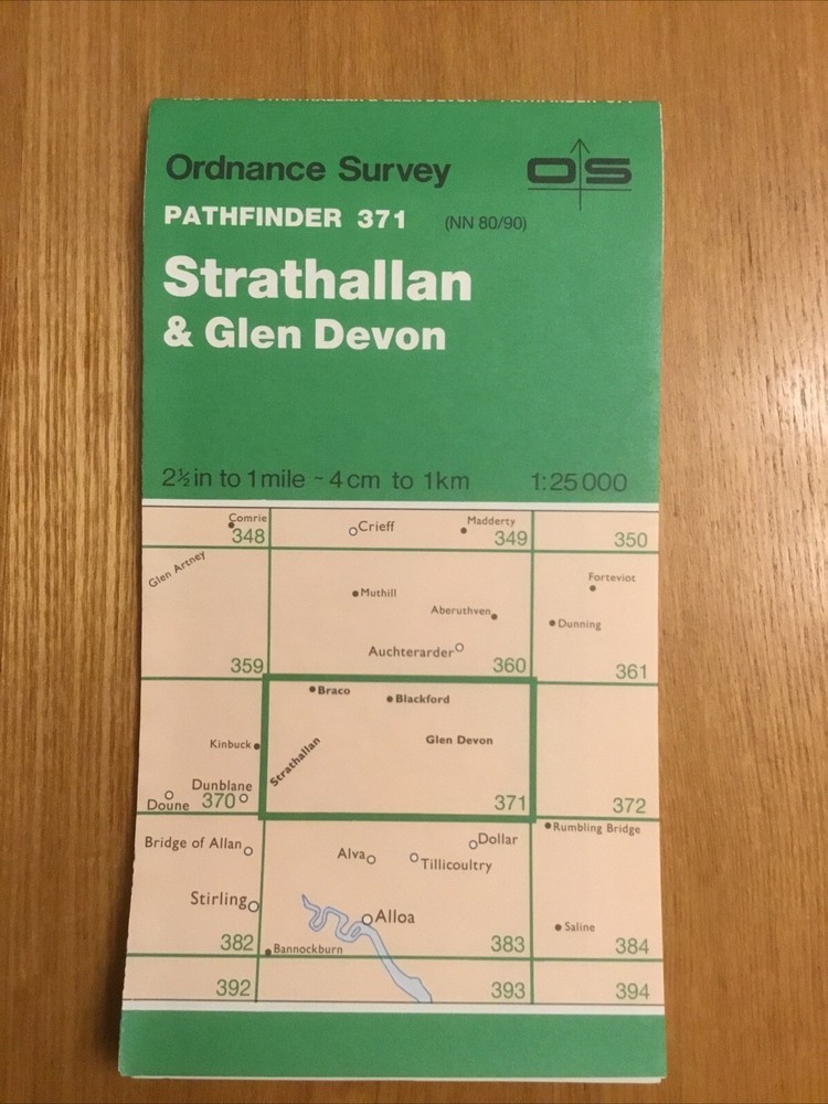 1983 Ordnance Survey Pathfinder Map 371 NN 80/90 Strathallan And Glen Devon