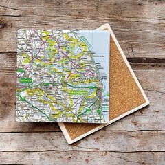 OS Map Ceramic Single Coaster – The Broads (General merchandise)