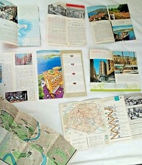 Vtg Tourist Guide Maps,France, Italy,Souvenir,Napoli,Sorrento,Procida,Rome,Paris