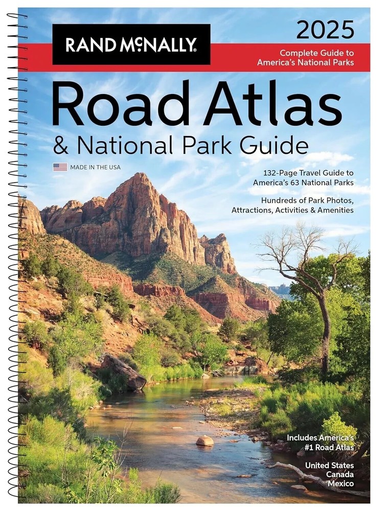 Rand McNally 2025 Road Atlas & National Park Guide Spiral-bound