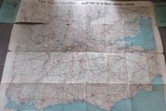Daily Graphic – In & Out of London Motor Road Maps, 1947, Rare.