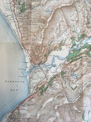 1920 Ordnance Survey One Inch Third Edition Cloth Map 59 Barmouth (incl Towyn )