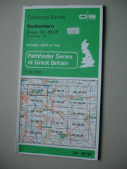 1982 ROTHERHAM Ordnance Survey 1:25000 Pathfinder Map SK49/59 Yorkshire