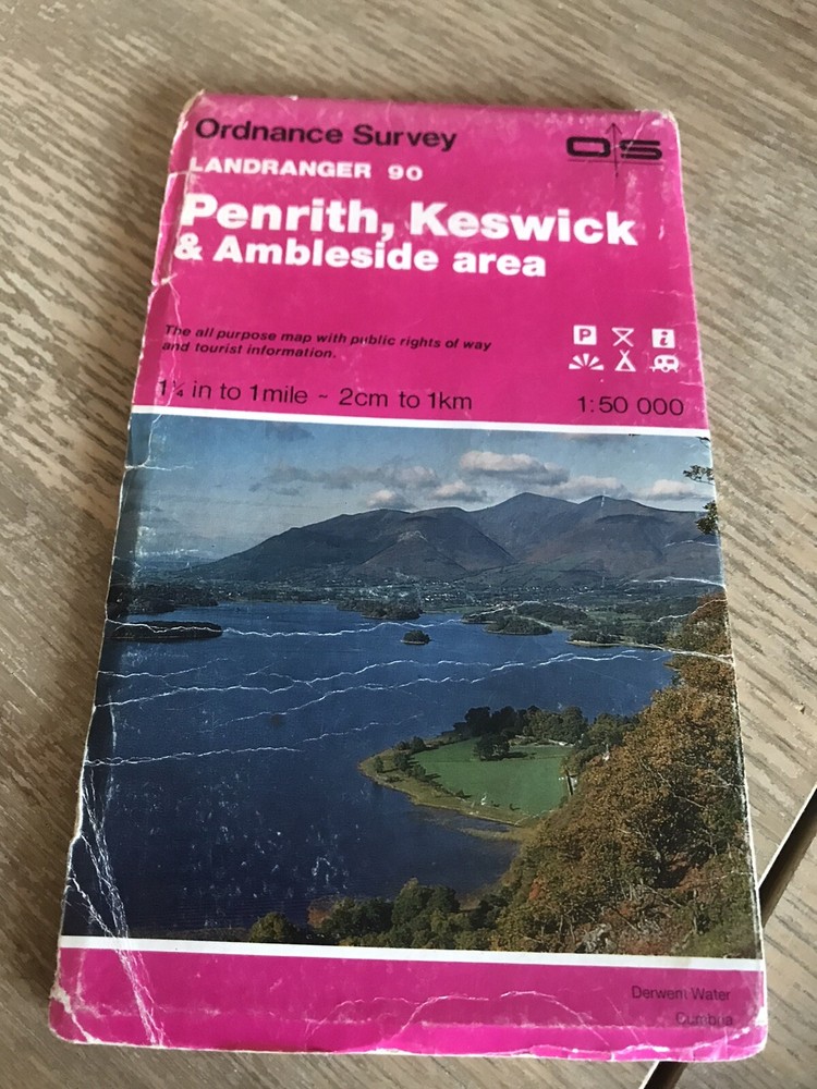 Ordnance Survey Map 90 – Penrith Keswick & Ambleside And Surrounding Area
