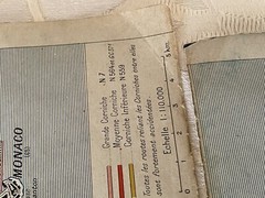 1945 MICHELIN MAP OF AREA OF FRANCE SEE PHOTOS.