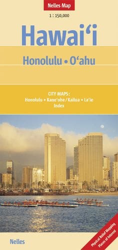 HONOLULU AND OAHU NELLES MAP (ENGLISH, FRENCH, ITALIAN AND **BRAND NEW**