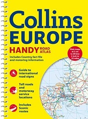 Collins Handy Road Atlas Europe by Collins Maps Spiral bound Book The Fast Free