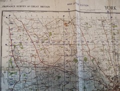 Vintage Second World War 1948 Ordnance Survey Map – York, WWII Map 97