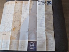 Road And Traffic Authority NSW Rest Area Large paper folded Transport map