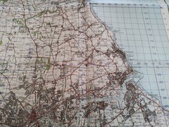 Vintage Second World War 1948 OS Map , WWII Map Newcastle upon Tyne Sheet 78
