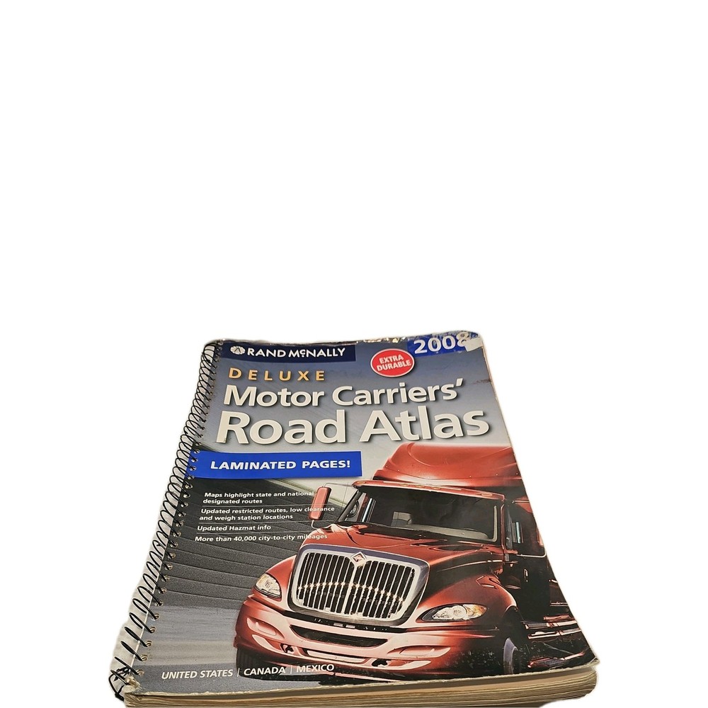 2008 Motor Carriers’ Road Atlas Deluxe Spiral Bound US Canada Mexico A2