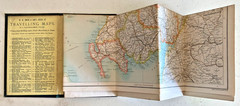 W H SMITH & SON TOURISTS SCOTLAND FOLD OUT COLOUR CLOTH MAP SCOTTISH TOURISM