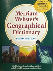 Merriam-Webster’s Geographical Dictionary by Inc. Staff Merriam 1996