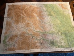 Vintage John Bartholomew Tourist & Cycling Cloth MAP UK Wales Harrogate Dales