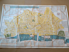 Vintage 26 X 29″ DUCKHAMS Historical Map London 1960s
