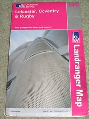 OS Ordnance Survey Landranger Map Sheet 140 Leicester, Coventry & Rugby – 2008
