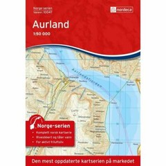Aurland – Nordeca 1:50k Norway walking hiking Map 10047
