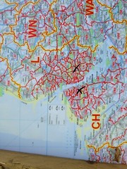 XYZ Maps Laminated North England Postcode District Map – 117cm x 83cm