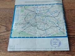 Vintage France Fold Out Road Map, General Map, Paris Map, Tourist Map