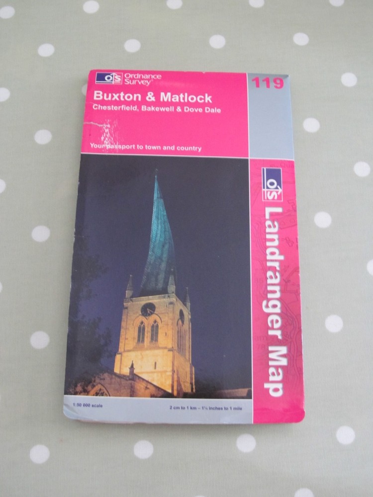 OS LANDRANGER MAP 119 BUXTON & MATLOCK ORDNANCE SURVEY